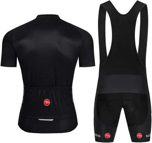 Miniatura 2 de Conjunto de camiseta de ciclismo para hombre, manga corta, transpirable, con relleno de gel 20D