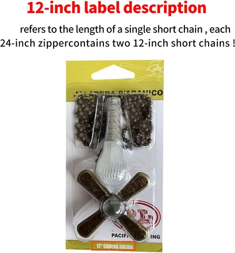 Miniatura 4 de Extensor de cadena para ventilador de techo, extra largo con bombilla decorativa de vidrio esmerilado y cable de ventilador, se adapta a todos