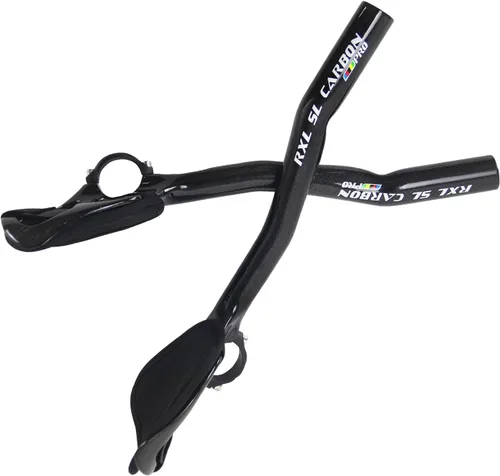 Miniatura 8 de TT Bars Carbon Bike Areo Bars Manillar RXL SL Bullhorn Handlebars Carbon Aero Bars Aero Manillar Negro 3K Brillante 31.8X340mm Triatlón Aero Barras