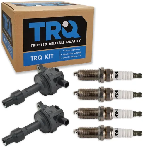 Miniatura 128 de Kit de Bobina de Encendido y Bujía TRQ 8 Piezas Bujías de Iridio Compatibles con Mercedes-Benz C250 2012-2015 y SLK250 2012-2015