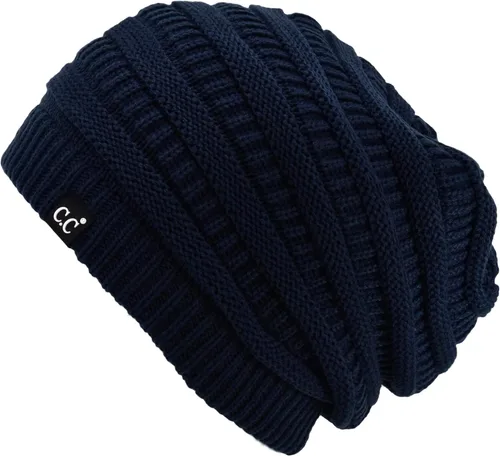 Miniatura 36 de C.C Winter Oversized Beanie Hat with Fuzzy Lining – Thick Knit Thermal Beanie for Cold Weather, Soft Warm Fleece Lined Cap