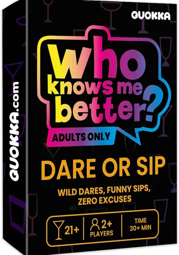 Miniatura 9 de QUOKKA Set de juegos de fiesta, colección Who Knows Me Better con 4 juegos en 1 caja, más de 2000 preguntas, juegos de cartas para adultos