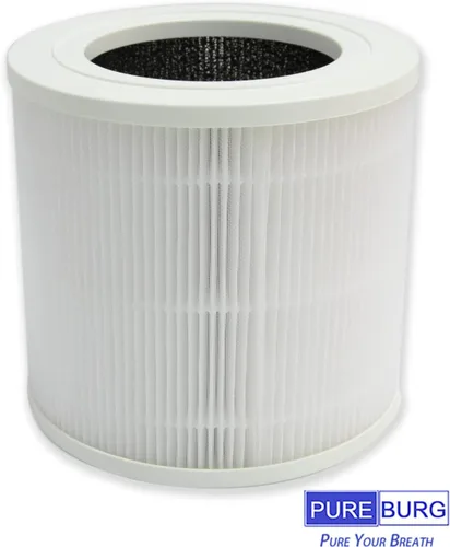 Miniatura 3 de PUREBURG Filtros de repuesto compatibles con purificador de aire Bagotte BAP10, filtro BAP10-HF, 2 unidades H13 True HEPA carbón activado 2 en 1