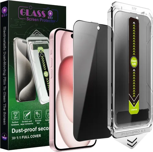 Miniatura 15 de Paquete de 2 protectores de pantalla antiespía de privacidad mate para iPhone X/XS/11 Pro (5.8 pulgadas), vidrio templado 9H, antirreflejos