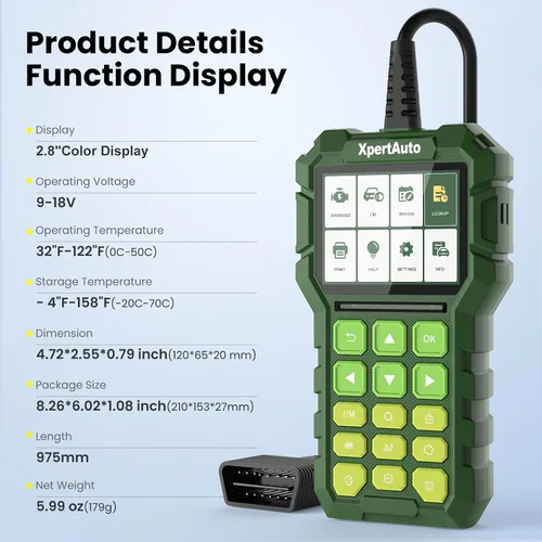 Miniatura 5 de C303 OBD2 Escáner de datos en vivo profesional para mecánicos, herramienta universal de diagnóstico OBDII para borrar códigos de falla, luz