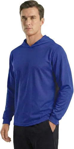 Miniatura 7 de HYCOPROT Hi Vis - Camisas de seguridad con capucha de alta visibilidad, manga larga, camisetas de trabajo de construcción, camisetas con capucha