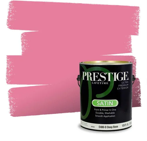 Miniatura 580 de Prestige Paints Pintura exterior e imprimación en uno, 1 galón, plano, coincidencia comparable de Valspar* Amber Rose*