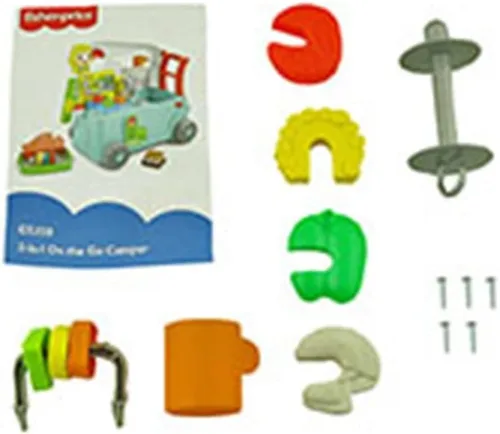 Piezas de repuesto para Fisher-Price Laugh & Learn 3 en 1 On The Go Camper - GTJ59 ~ Brocheta de repuesto con verduras, barra clacker, taza naranja
