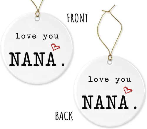 Miniatura 3 de OystersPearl Love You Nana – Recuerdo de nana – Regalo de nana – Regalo de nana – Regalo del día de las nanas – Feliz Navidad – Adorno de árbol