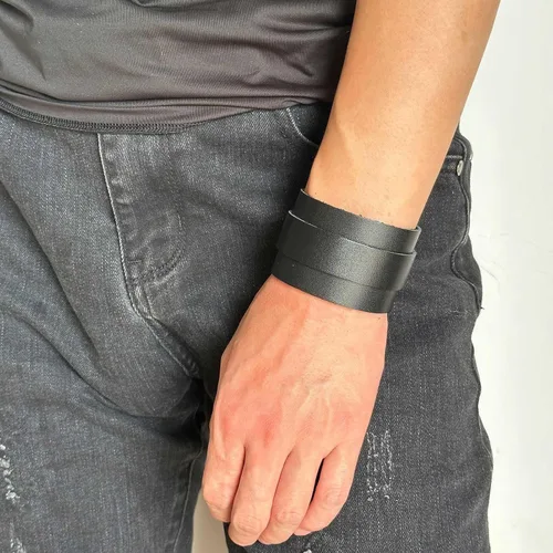 Miniatura 4 de Xusamss Pulsera ancha de cuero Punk Rock