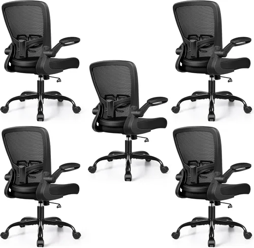 Miniatura 11 de Silla de oficina ergonómica 2026 – Silla de escritorio de malla con reposabrazos abatibles, altura ajustable y lumbar, cómodas sillas de computadora