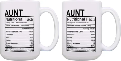 Miniatura 7 de ThisWear Nuevo tío regalo para tío etiqueta de datos nutricionales 11oz taza de café de cerámica con mango 11oz - Tío