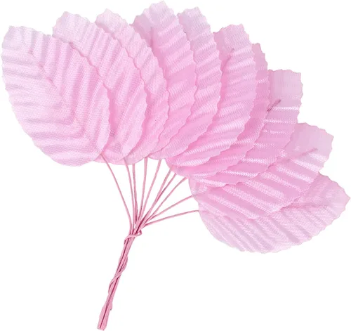 Miniatura 9 de Hojas verdes artificiales de seda, falsas hojas de una sola hoja para manualidades, álbumes de recortes, arreglos florales, hogar, cocina, boda
