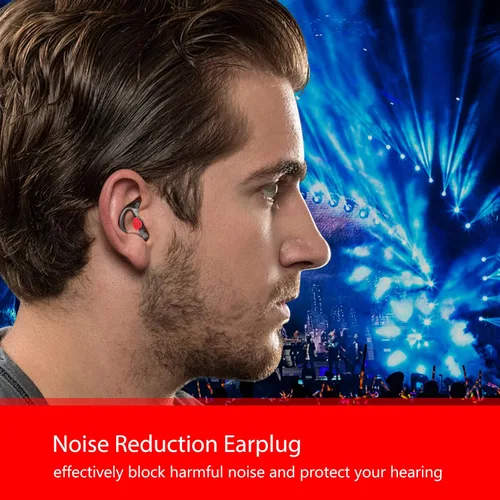 Miniatura 2 de Zeadio Auricular de triple brida, cómodo tapón de silicona para oído – grande, par de 4, negro