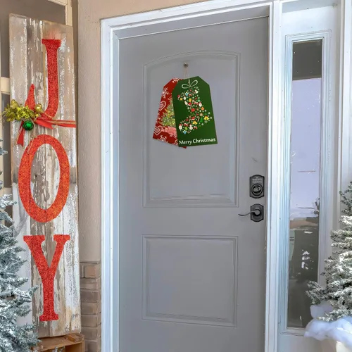 Miniatura 7 de Blulu 6 etiquetas de madera para manualidades, etiquetas grandes, letreros de madera en blanco con agujeros, letrero sin terminar, para colgar