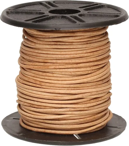 Miniatura 85 de The Beadsmith Cordón de cuero – Negro – Bobina de 0.039 in – 5 yardas/14.8 ft – Tanga de cuero indio ideal para trenzar, cuentas, collares, cordones