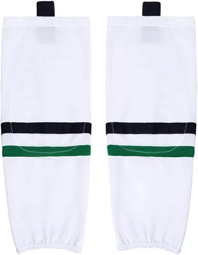 EALER HS100 Series Team Color Dry Fit Calcetines de hockey sobre hielo para niños jóvenes a adultos mayores y jóvenes a adultos, Xw091#blanco