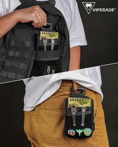 Miniatura 7 de Bolsa Organizadora EDC VIPERADE VE26 con 11 Compartimentos, Bolsa Pequeña de Herramientas con Área para Parches DIY, Organizador de Bolsillo EDC