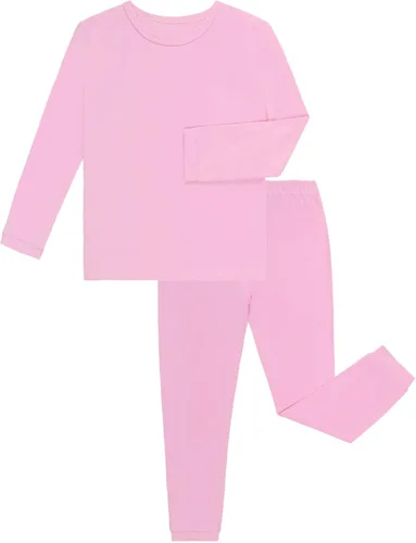 GUISBY Conjunto de pijama de rayón de bambú para niños y niñas, ajuste cómodo, para uso diario, conjunto de pijama de 2 piezas