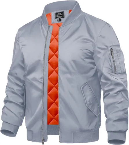 Miniatura 7 de TACVASEN - Chaqueta bomber para hombre, cortavientos, chaqueta térmica acolchada, abrigada, para invierno