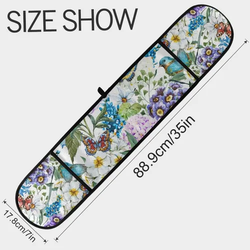 Miniatura 3 de ZZXXB Spring Bird - Guantes de cocina dobles con diseño floral de mariposa, resistentes al calor, antideslizantes, extra largos de 7 x 35 pulgadas