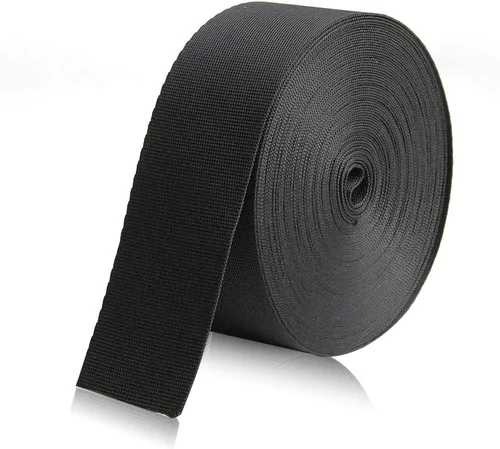 Correa de Cinta de Nylon Negro de 1.5 Pulgadas de Ancho y 10 Yardas, Correas de Polipropileno para Bolsas, Hamacas, Escalada al Aire Libre y