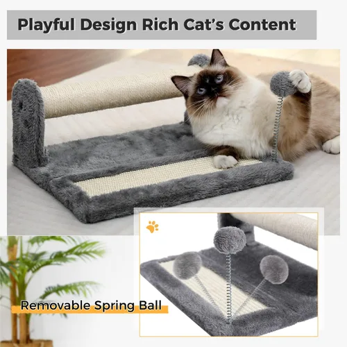 Miniatura 3 de PAWZ Road Poste rascador y almohadilla para gatos, postes y almohadillas para rascar cubiertos de sisal con pelota de juego, ideal para gatitos