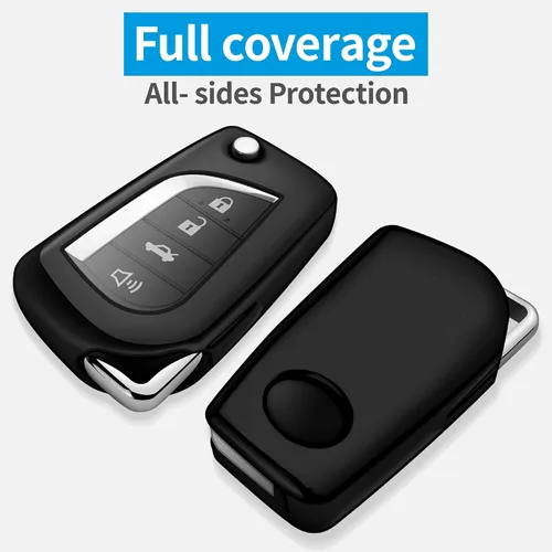 Miniatura 3 de Tukellen - Funda protectora para llave inteligente de Toyota, diseño especial suave de TPU, compatible con Toyota Camry SE/LE 2018-2024, RAV4 LE
