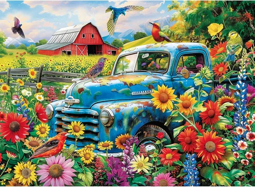 Rompecabezas de 300 piezas para adultos, Songbirds on The Farm, rompecabezas para adultos, niños y mayores, rompecabezas de cartón reciclado de