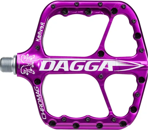 CHROMAG Dagga - Pedales unisex para adultos MTB/MTB/Cycle/VAE/E-Bike, morado, 4.724 x 4.528 in