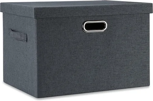 Miniatura 22 de Graciadeco Contenedores de almacenamiento plegables grandes de 17 pulgadas y 36 cuartos de galón con tapas, paquete de 3 cajas de almacenamiento