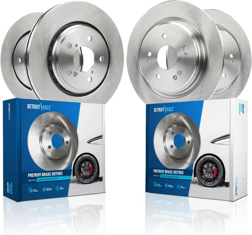 Miniatura 63 de Detroit Axle - Rotores de freno para Jeep Compass 2015-2022 Renegade 2016-2022 Fiat 500X 2016-2022, 2018, 2019, 2020, 2021. Reemplazo de rotores