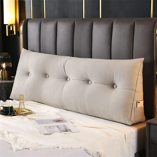 Miniatura 13 de Almohada triangular grande de cuña de lectura, cabecera de dormitorio, respaldo de cama con soporte de posicionamiento, cojín de descanso de cama