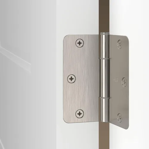 Miniatura 3 de National Hardware Bisagras de protección contra chirridos de 5/8 pulgadas, esquinas cuadradas de radio de 3 unidades en níquel satinado N830-450