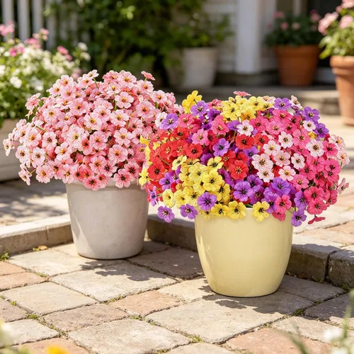 Miniatura 94 de AmyHomie 16 paquetes de flores artificiales de eucalipto negro para exteriores, resistentes a los rayos UV, flores sintéticas que no se decoloran