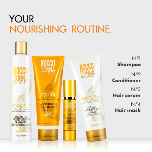 Miniatura 3 de Rocco Donna Mascarilla ultra nutritiva para el cabello, hidratación profunda y brillo, repara el cabello dañado con complejo de aceite xótico