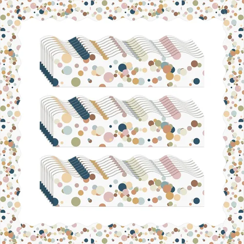 Miniatura 33 de Containlol Bordes para decoración de tablón de anuncios, 118 pies de borde festoneado con tema oceánico para tablón de anuncios de aula