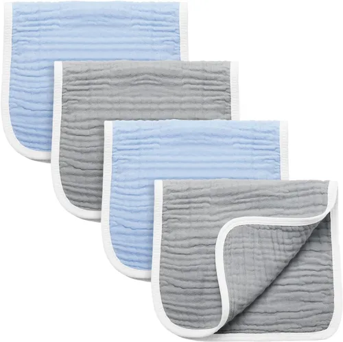 Miniatura 8 de Synrroe Paños de muselina grandes para eructos, paños de muselina para bebés niñas y niños, paquete de 10 extraabsorbentes y suaves de muselina, 6