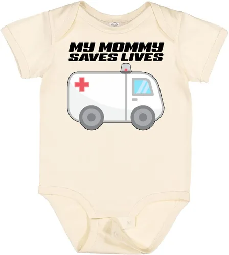 Miniatura 7 de inktastic My Mommy Saves Lives- Body para bebé de ambulancia
