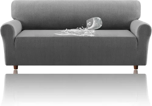 Miniatura 14 de H.VERSAILTEX - Funda elástica para sofá de jacquard con protector de muebles impermeable de 1 pieza, fundas para sofá elásticas con parte inferior