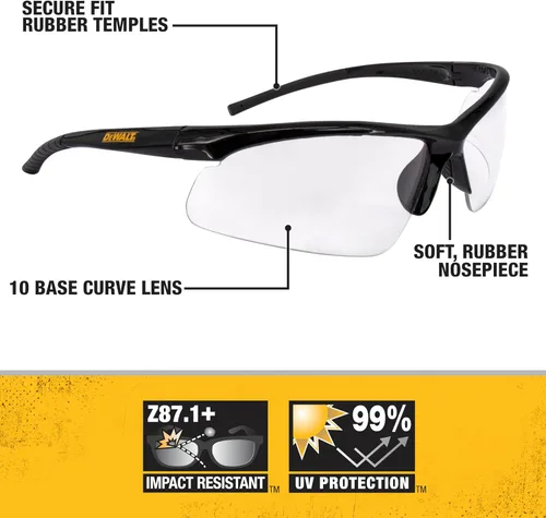 Miniatura 2 de DEWALT DPG51-1C Radius Clear 10 Base Curve Lens Protective Safety Glasses