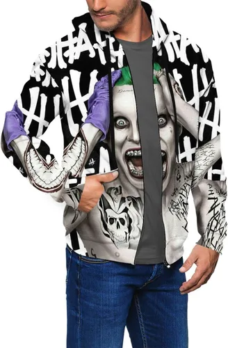 Miniatura 2 de DIYYAO The Joker - Sudadera con capucha y cremallera para hombre, con bolsillo