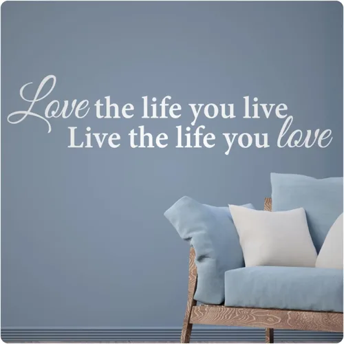 Miniatura 8 de My Vinyl Story - Love The Life You Live - Calcomanía de pared inspiradora, vinilo motivacional, decoración artística de afirmación positiva