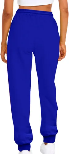 Miniatura 2 de Pantalones deportivos para mujer, de cintura alta, holgados, para otoño e invierno, con bolsillos
