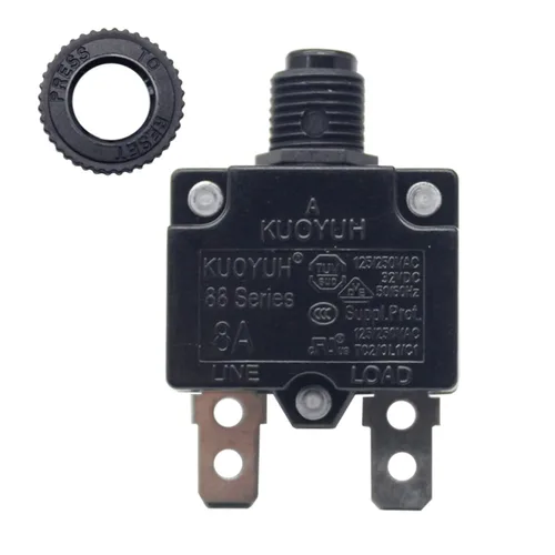 Miniatura 10 de KUOYUH Serie 88 125/250VAC 32VDC 50/60Hz Disyuntor de Sobrecarga Térmica 3-30A (5A)