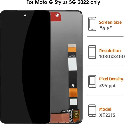 Miniatura 2 de para Motorola Moto G Stylus 5G 2022 6.8 pulgadas Pantalla LCD de repuesto Pantalla LCD táctil digitalizador Asamblea XT2215-1 XT2215-4 XT2215-2
