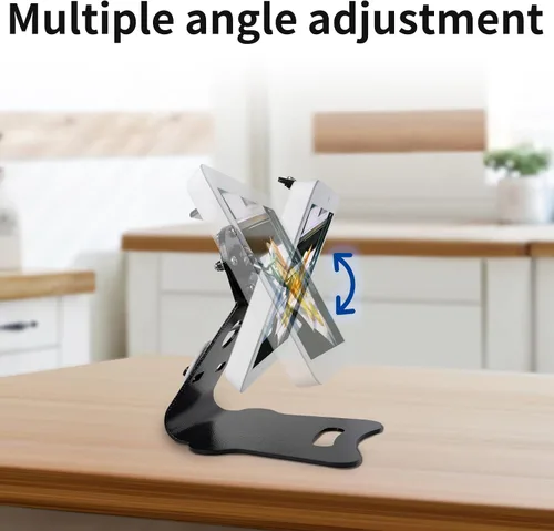 Miniatura 4 de shinar Metal Swivel and Tilt Desktop Tablet Stand for Echo Hub 8” No Need Mounting Adjustable with 360 Degree Rotatable Mounting Bracket Stable
