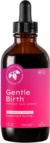 Miniatura 8 de Mountain Meadow Herbs Gentle Birth for Birth Prep / Preparación del parto, extracto de hierbas líquido de acción rápida para apoyo al parto - 4oz