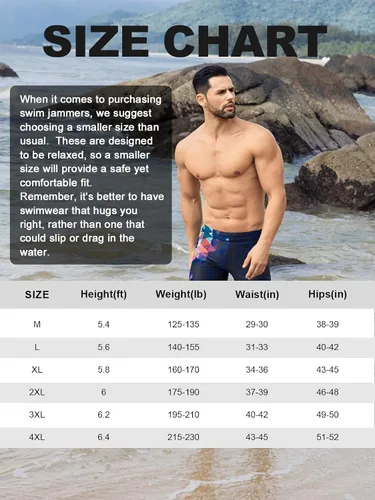 Miniatura 6 de 361 Swim Jammers for Men, Pro Racing Training Swimsuit, Chlorine Resistant Endurance Swimming Pants