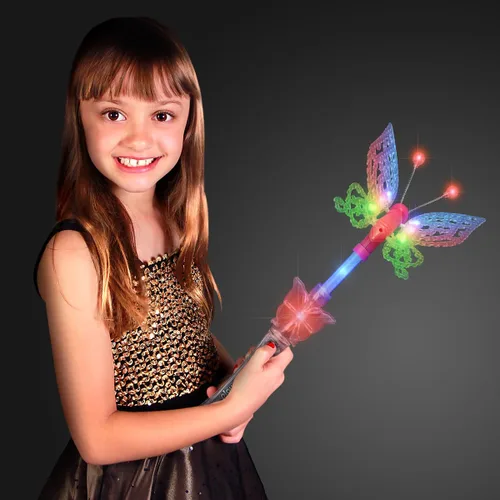 Miniatura 4 de FlashingBlinkyLights Varitas de hadas con luces de mariposa musical jumbo para niñas